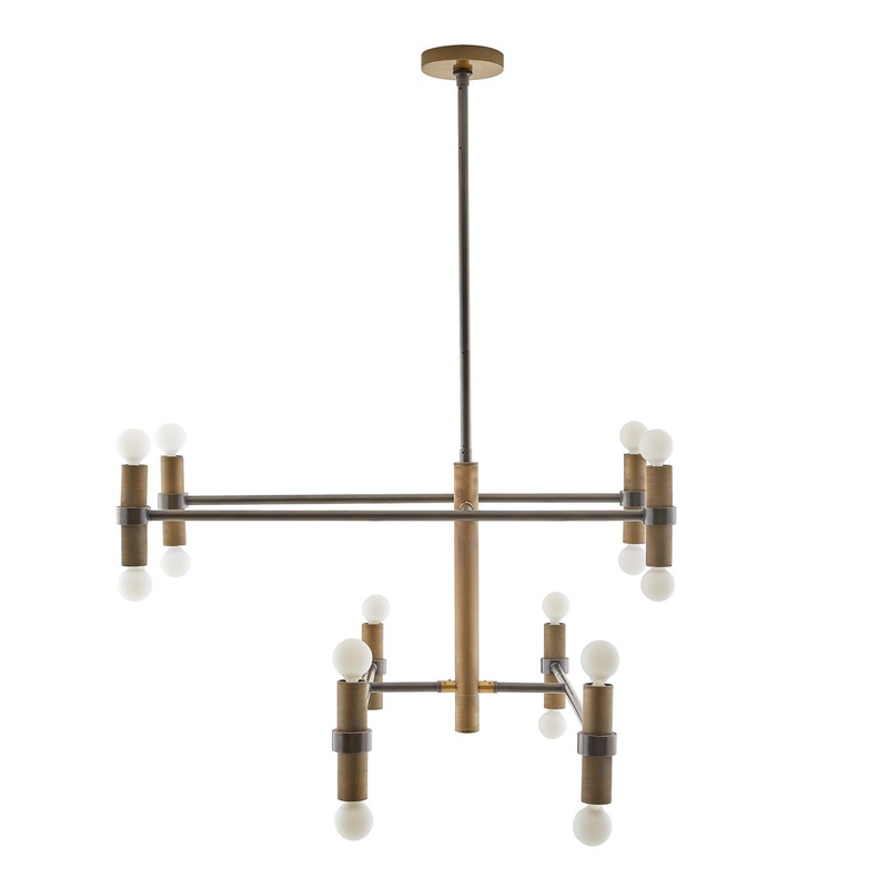 Arteriors 89650 Plano 16 Light Chandelier English Bronze