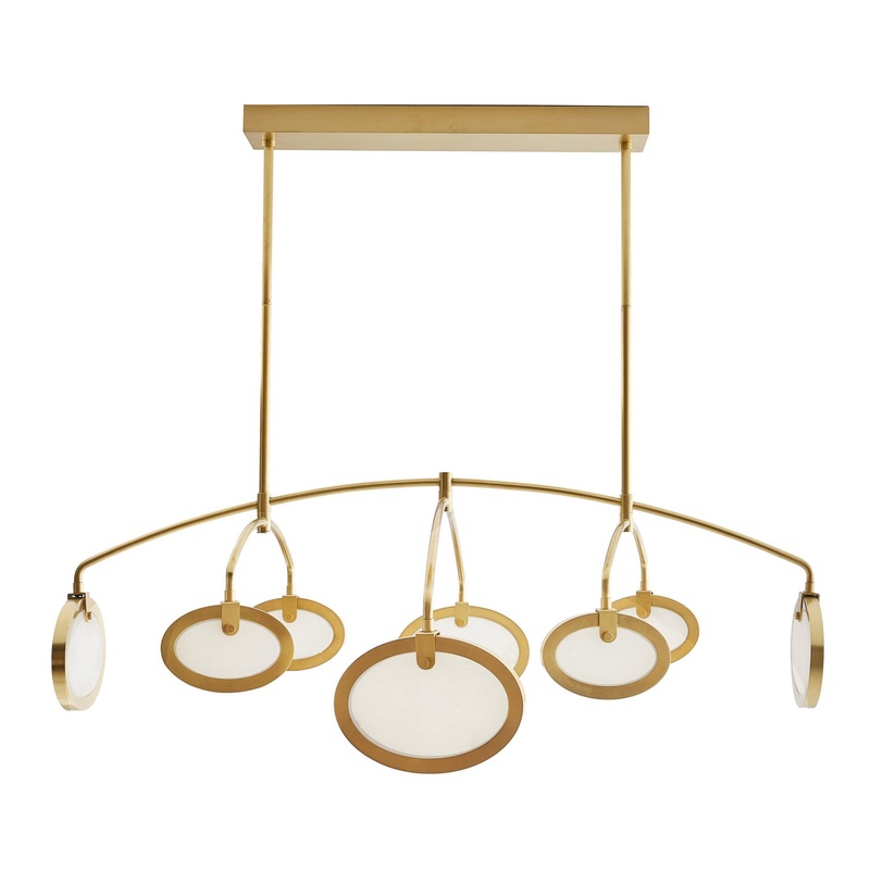 Arteriors 89651 Rosabel Eight Light Chandelier Antique Brass