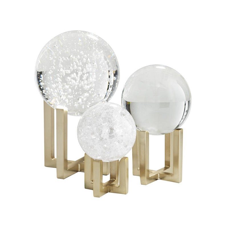 Arteriors 9548 Macarthurs Sculptures, Set of 3 Clear
