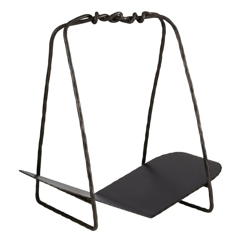Arteriors AFI06 Darius Log Holder Blackened Iron/Blackened Iron