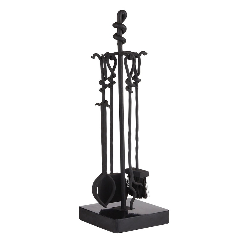 Arteriors AFI07 Denison Fireplace Toolset Blackened Iron