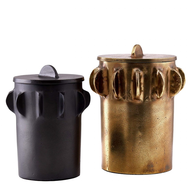 Arteriors ARI06 Tiberius Containers, Set of 2 Blackened