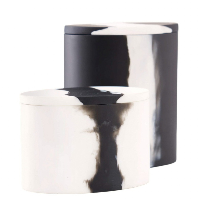Arteriors ARS03 Hollie Containers, Set of 2 Black & White