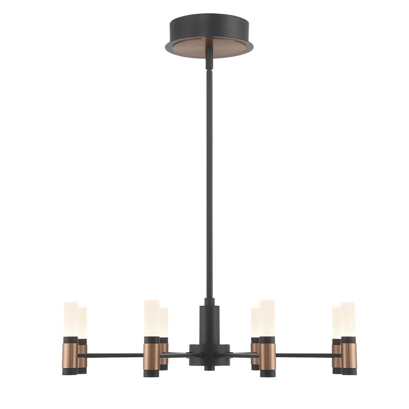 Eurofase 46352-019 Albany LED Chandelier Black and Brass