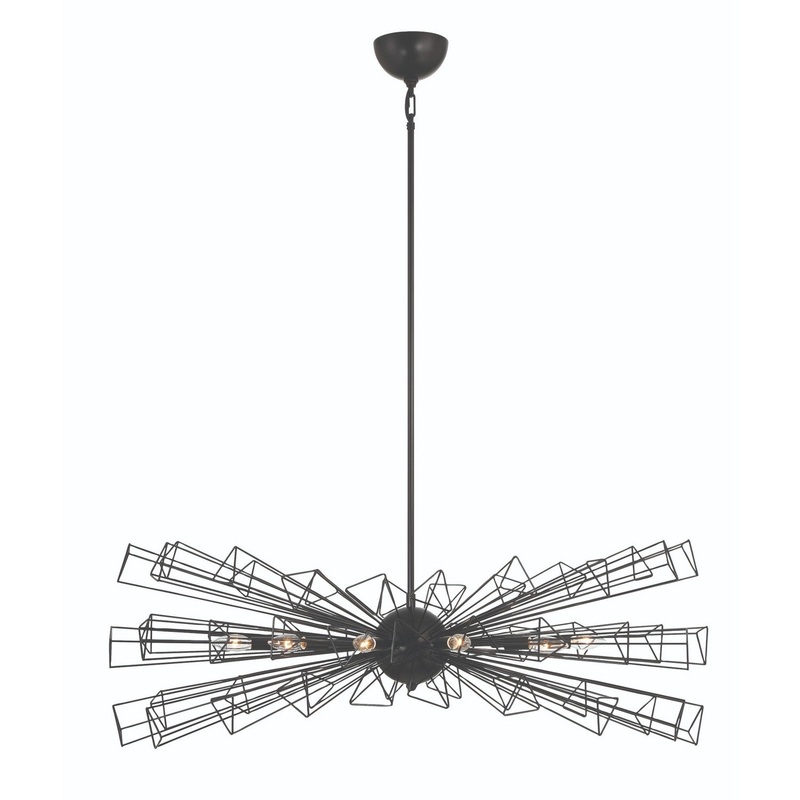 Eurofase 46761-019 Dendelio Ten Light Chandelier Black