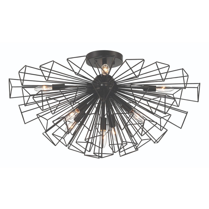 Eurofase 46762-016 Dendelio Nine Light Chandelier Black
