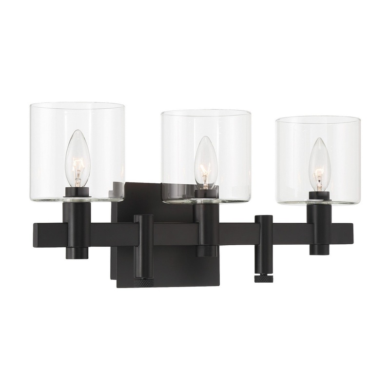 Eurofase 46812-018 Decato Three Light Wall Mount Black