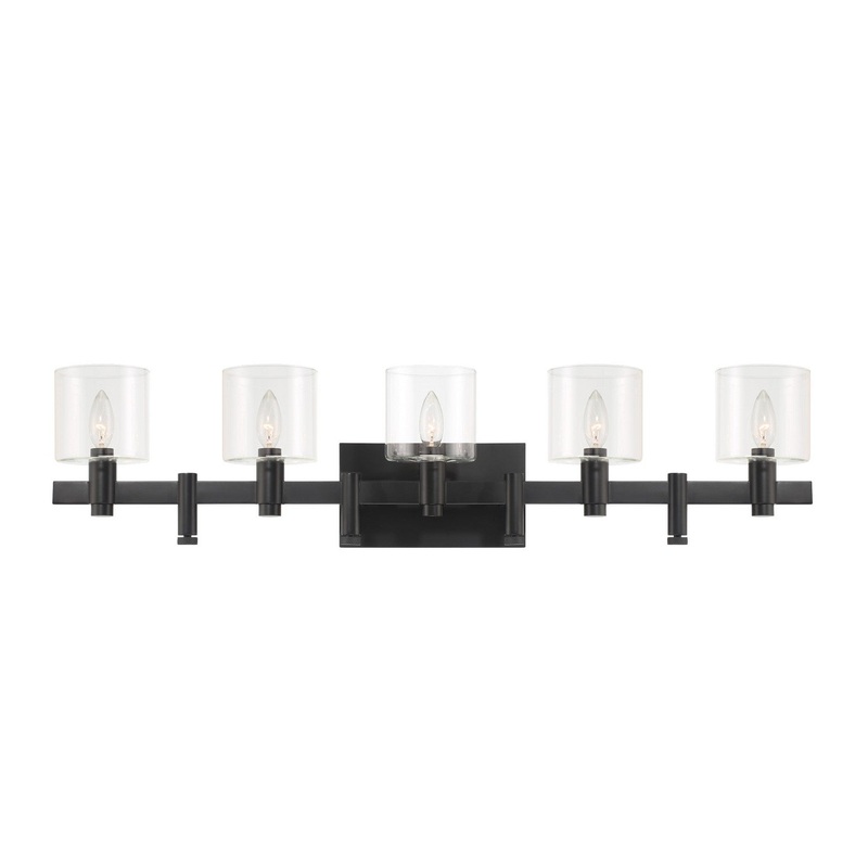 Eurofase 46813-015 Decato Five Light Wall Mount Black